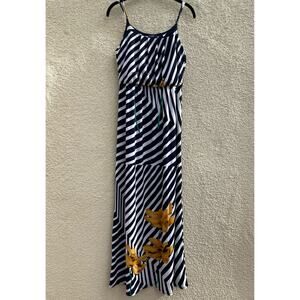 naif maxi dress Naif Maxi Dress Womens XL Blue Orange Paisley Print Summer Boho Festival  Empire